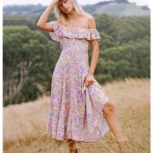 Spell Dolly Off-Shoulder Sundress Popsicle Size Small New Condition worn once